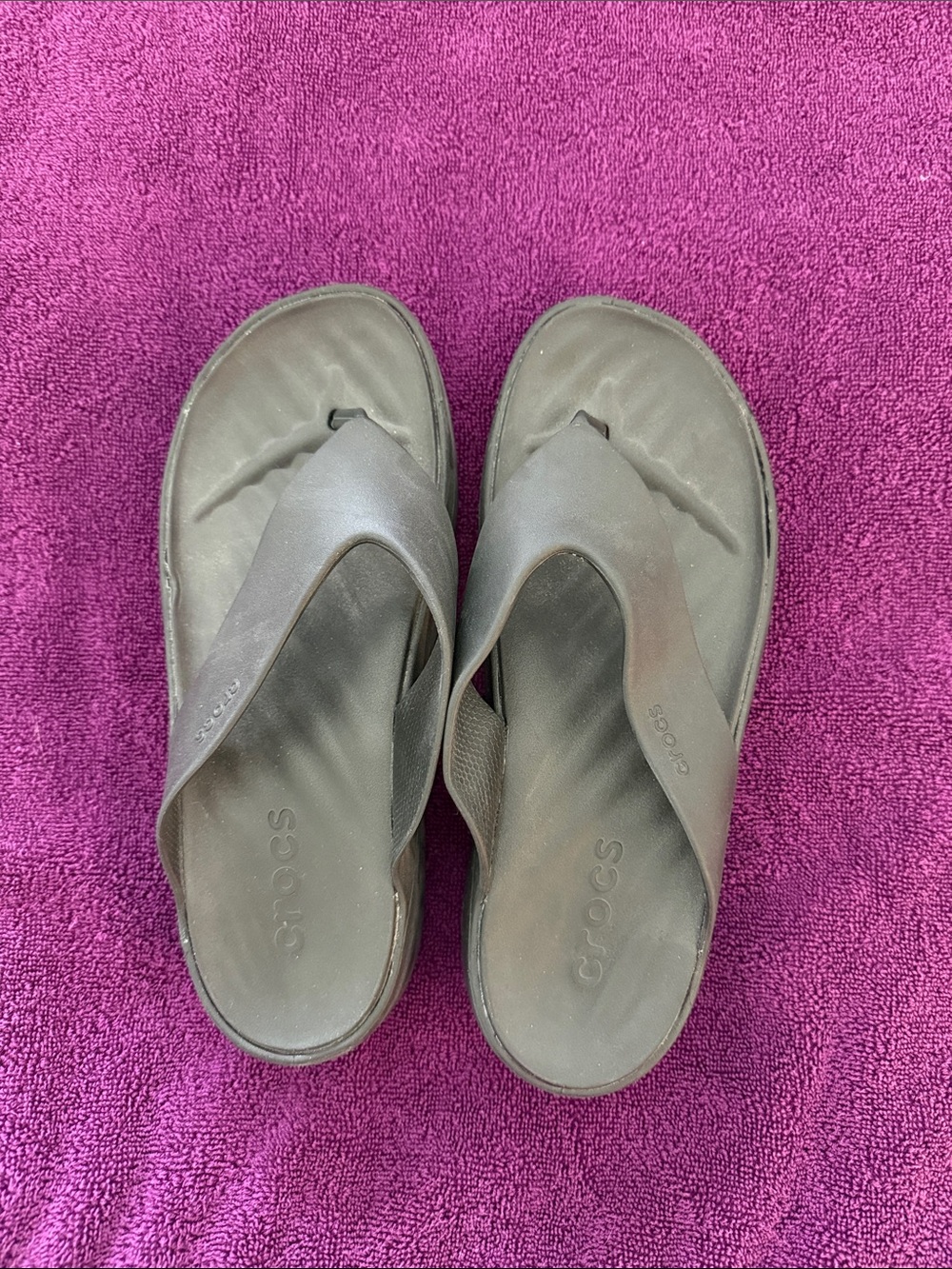 CROCS Brown Women's Foam Flip Sandals
